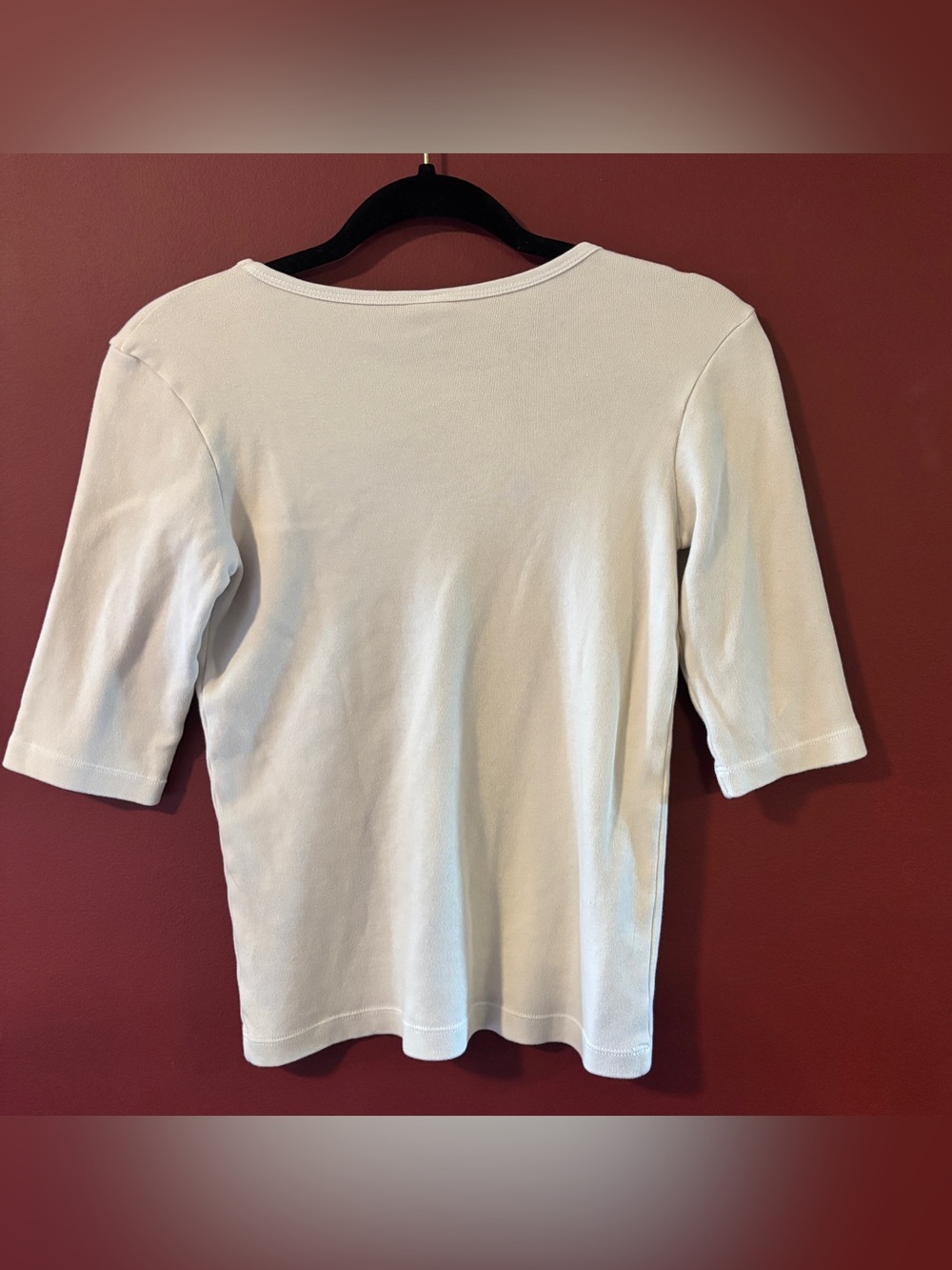 Prairie Underground Organic Cotton 1/4 Sleeve Boxy Cut T Shirt Sz S White Beige - Picture 2 of 4